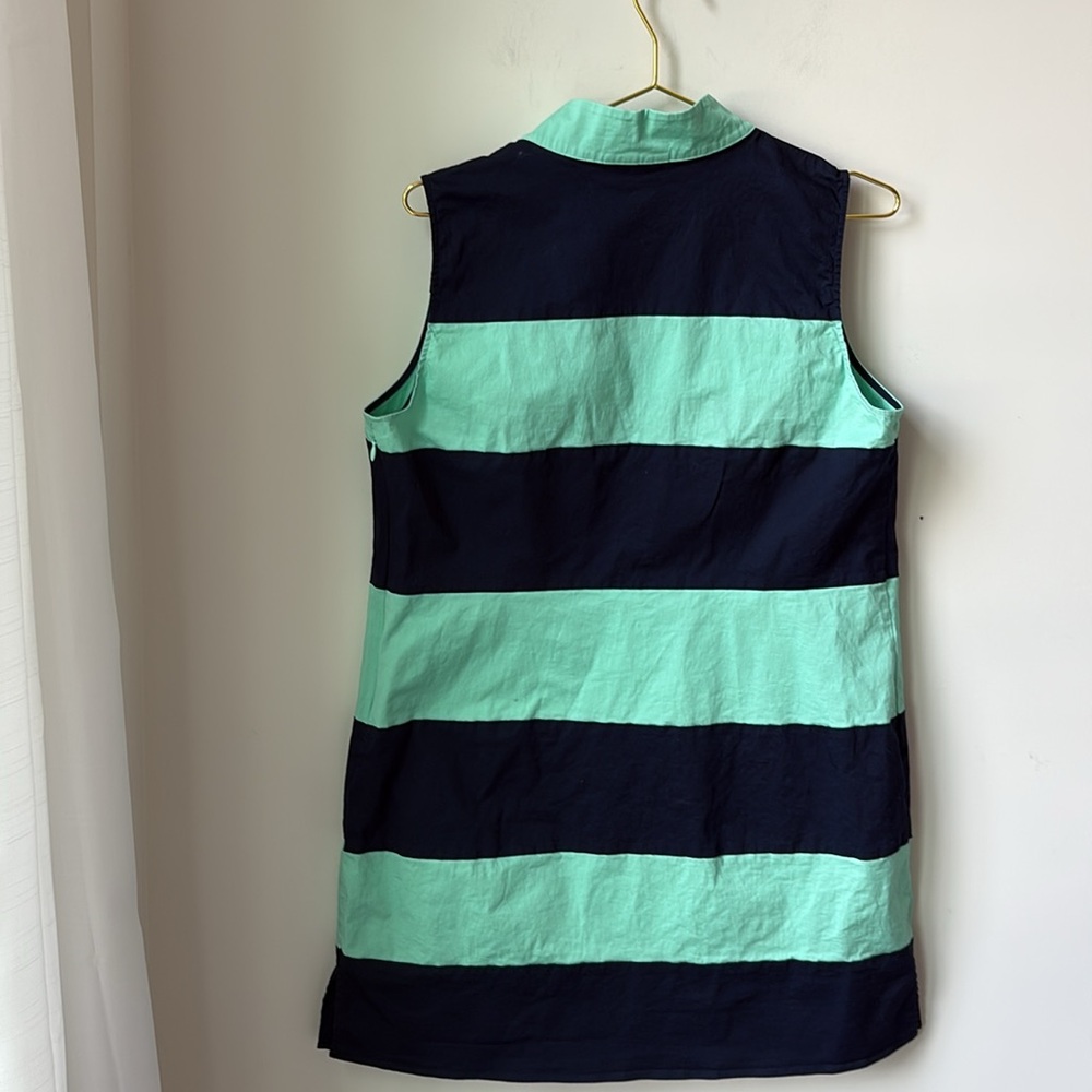 Sail to Sable Shake It All Shift Dress in Cabbage/Navy Stripes Preppy Size XL - Picture 2 of 9
